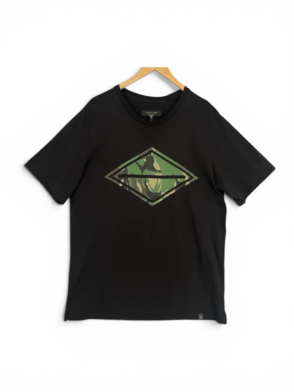 Rag & Bone Men's Camo Diamond Graphic Tee